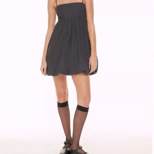 Thirty/Thirty LA Black Spaghetti Strap Bubble Mini Dress - NWT